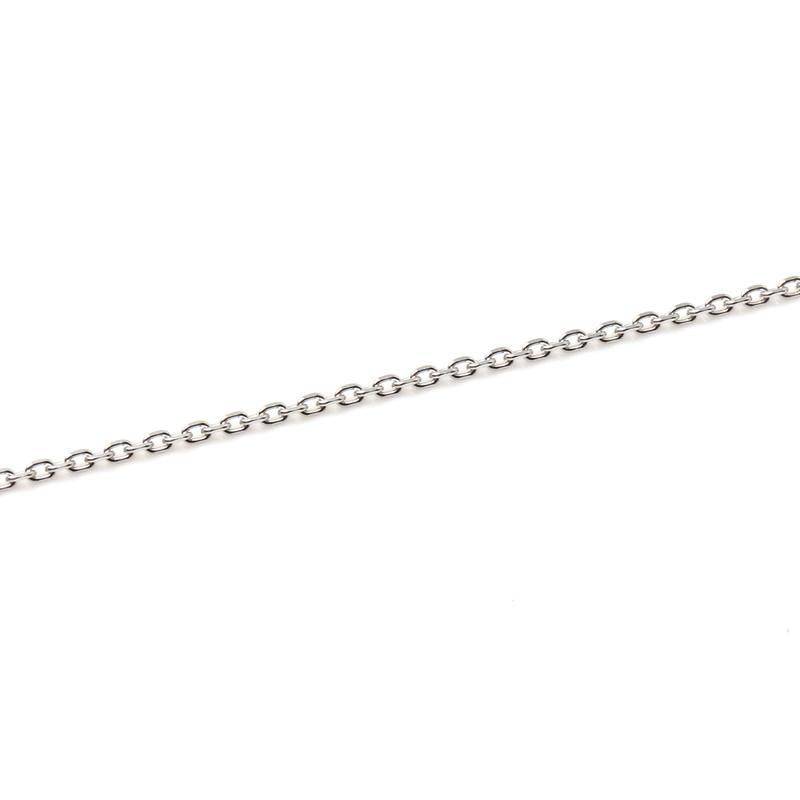 10K ホワイトゴールド アズキネックレス 幅0.9mm 40cm-45cm ｱｽﾞｷ