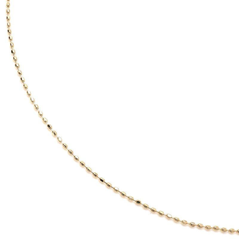 10K イエローゴールド カットボールネックレス 幅0.8mm 40cm CB0 10K イエローゴールド カットボールネックレス 幅0.8mm 40cm CB0