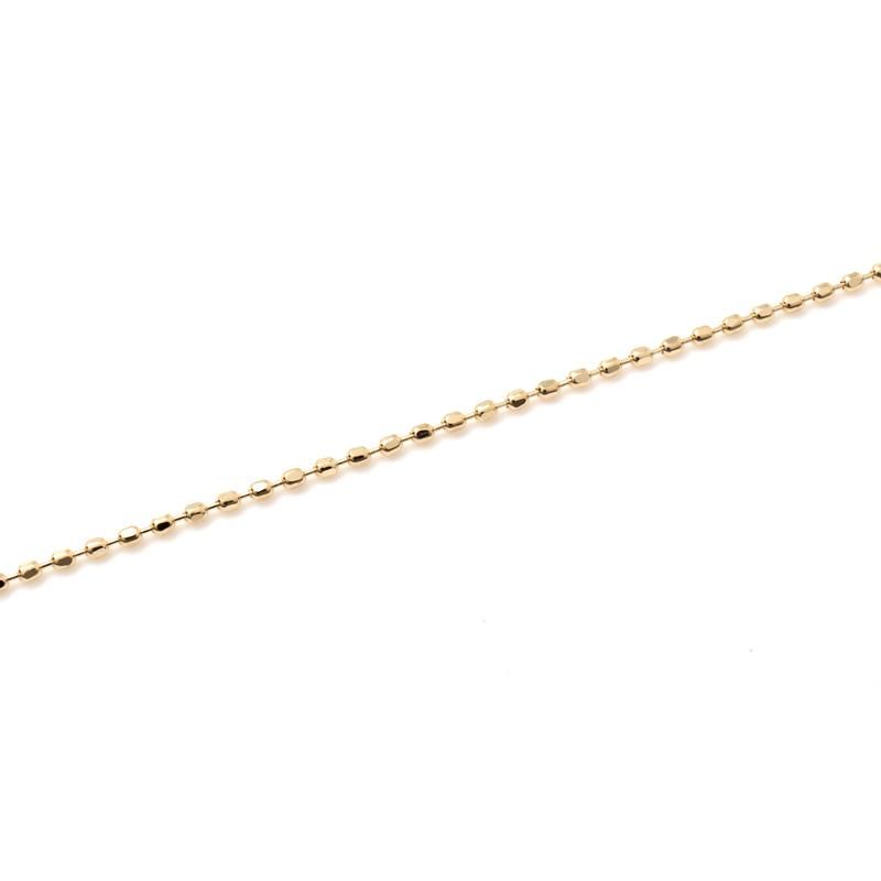 10K イエローゴールド カットボールネックレス 幅0.8mm 40cm CB0
