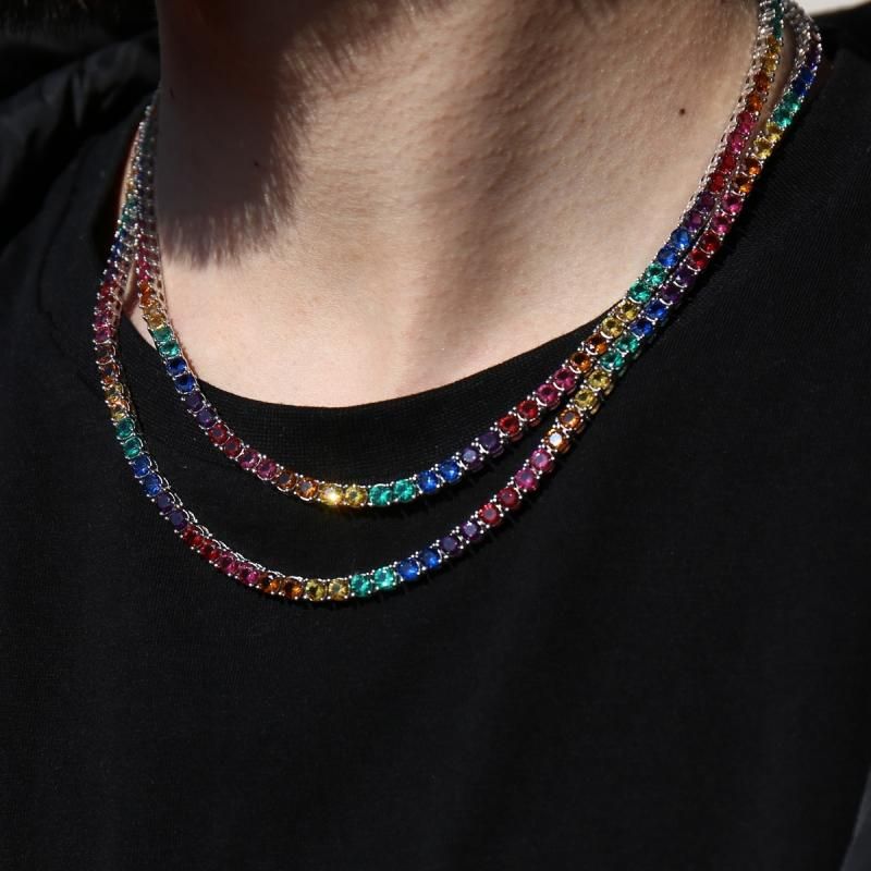 シルバー テニスネックレス 幅4.5mm 45cm-50cm - AVALANCHE シルバー テニスネックレス 幅4.5mm 45cm-50cm - AVALANCHE