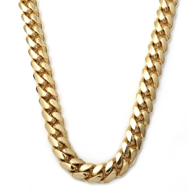 AVALANCHE 10K イエローゴールド マイアミネックレス 10K イエローゴールド マイアミネックレス 幅8mm 45cm-55cm