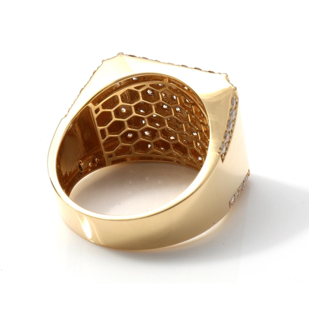 ダイヤモンド 18K イエローゴールド リング 18号 - AVALANCHE ダイヤモンド 18K イエローゴールド リング 18号 - AVALANCHE