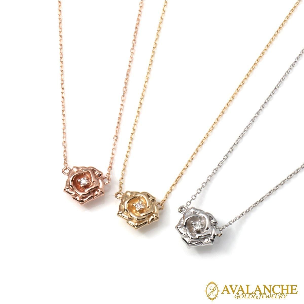 AVALANCHE ゴールド ローズネックレス 限定ボックス付き AVALANCHE ゴールド ローズネックレス 限定ボックス付き ローズ