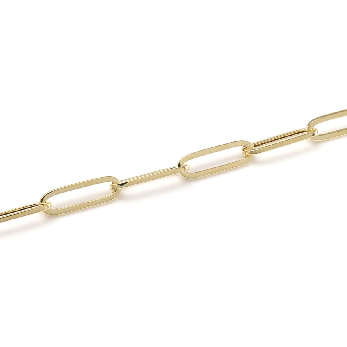 10K イエローゴールド ペーパークリップネックレス 幅3mm 40cm 10K イエローゴールド ペーパークリップネックレス 幅3mm 40cm