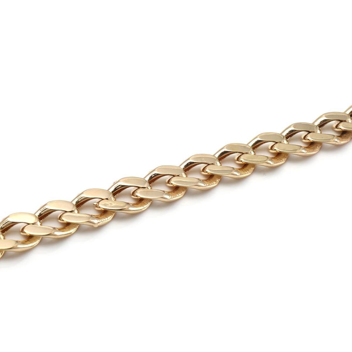 10K イエローゴールド マイアミブレスレット 幅6mm 17cm-19cm 10K イエローゴールド マイアミブレスレット 幅6mm 17cm-19cm