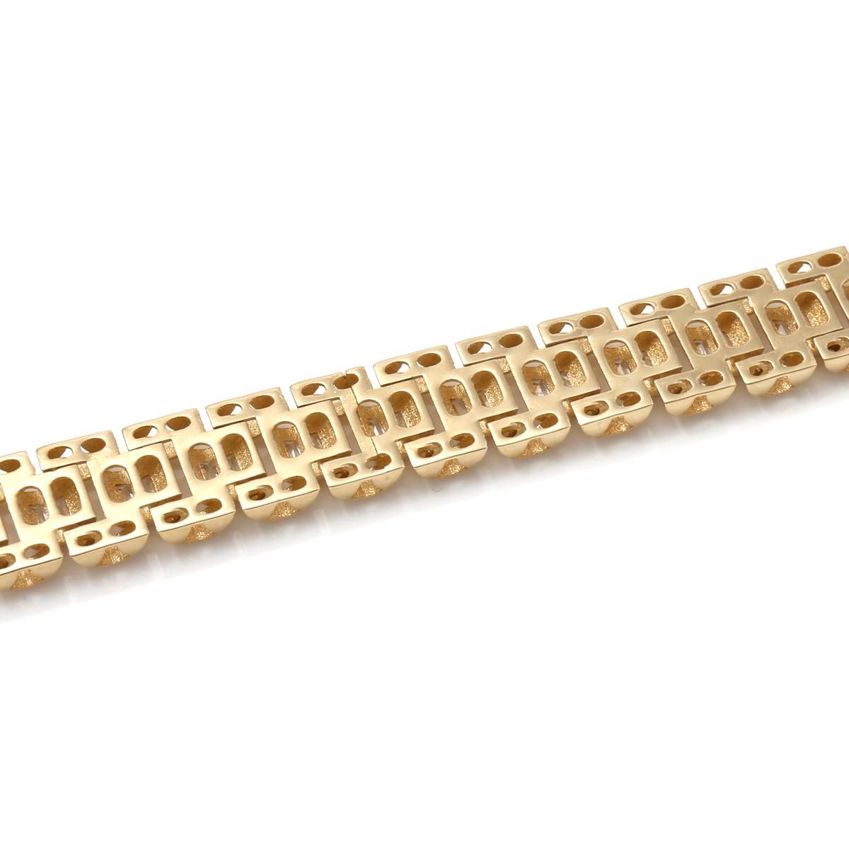 10K イエローゴールド ロレックスブレスレット 幅8mm 19cm 10K イエローゴールド ロレックスブレスレット 幅8mm 19cm