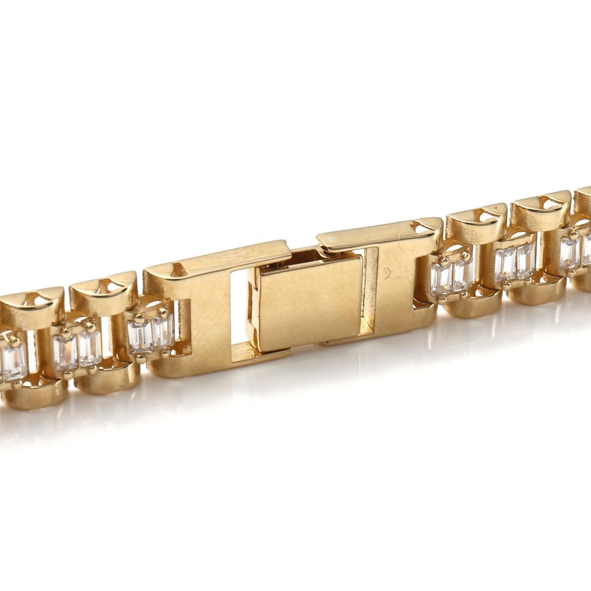 10K イエローゴールド ロレックスブレスレット 幅8mm 19cm 10K イエローゴールド ロレックスブレスレット 幅8mm 19cm