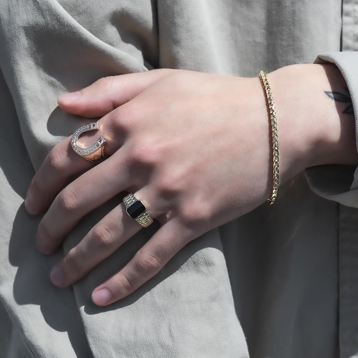 checker glass ring | yurikaakutsu