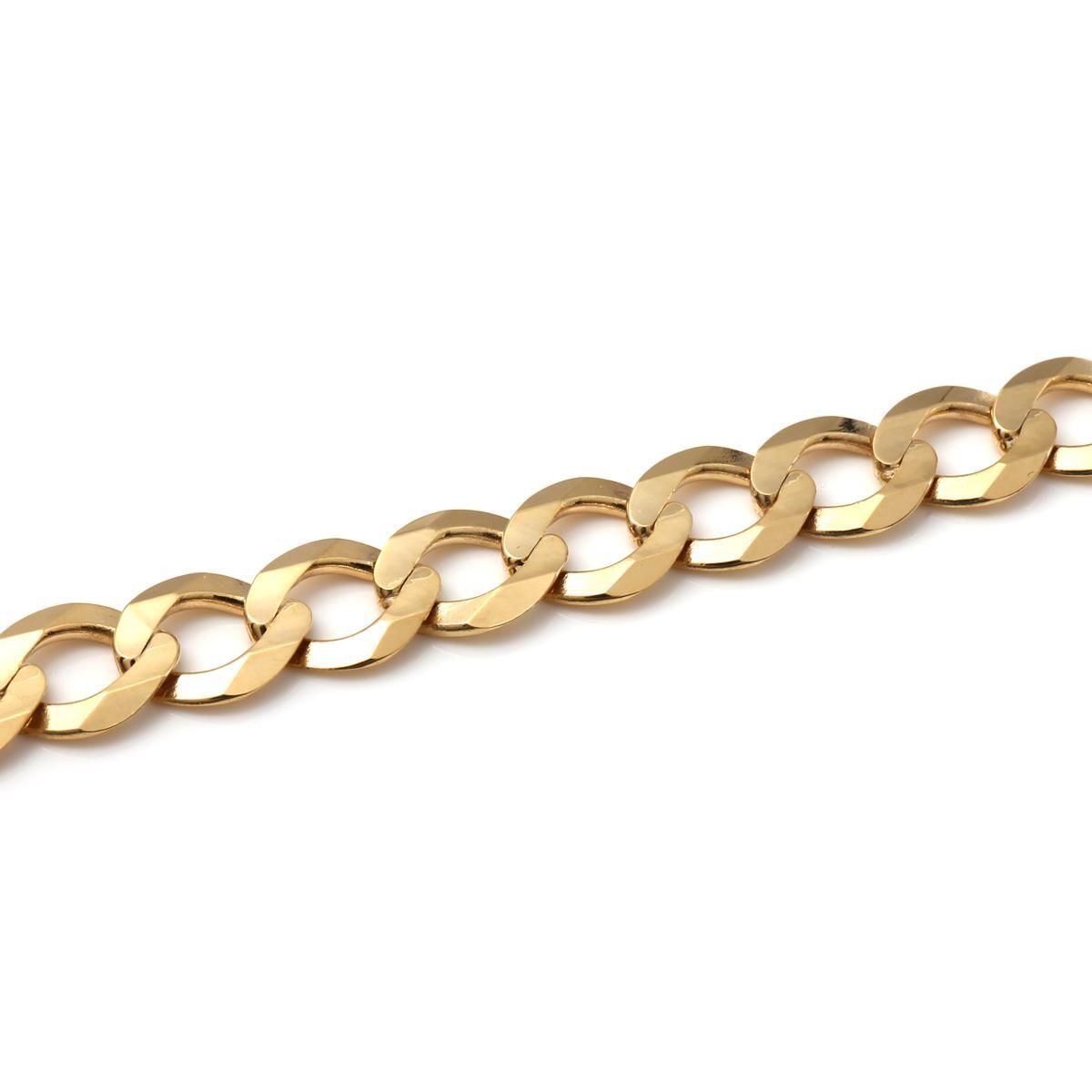 10K イエローゴールド キューバンブレスレット 幅8mm 20cm - AVALANCHE