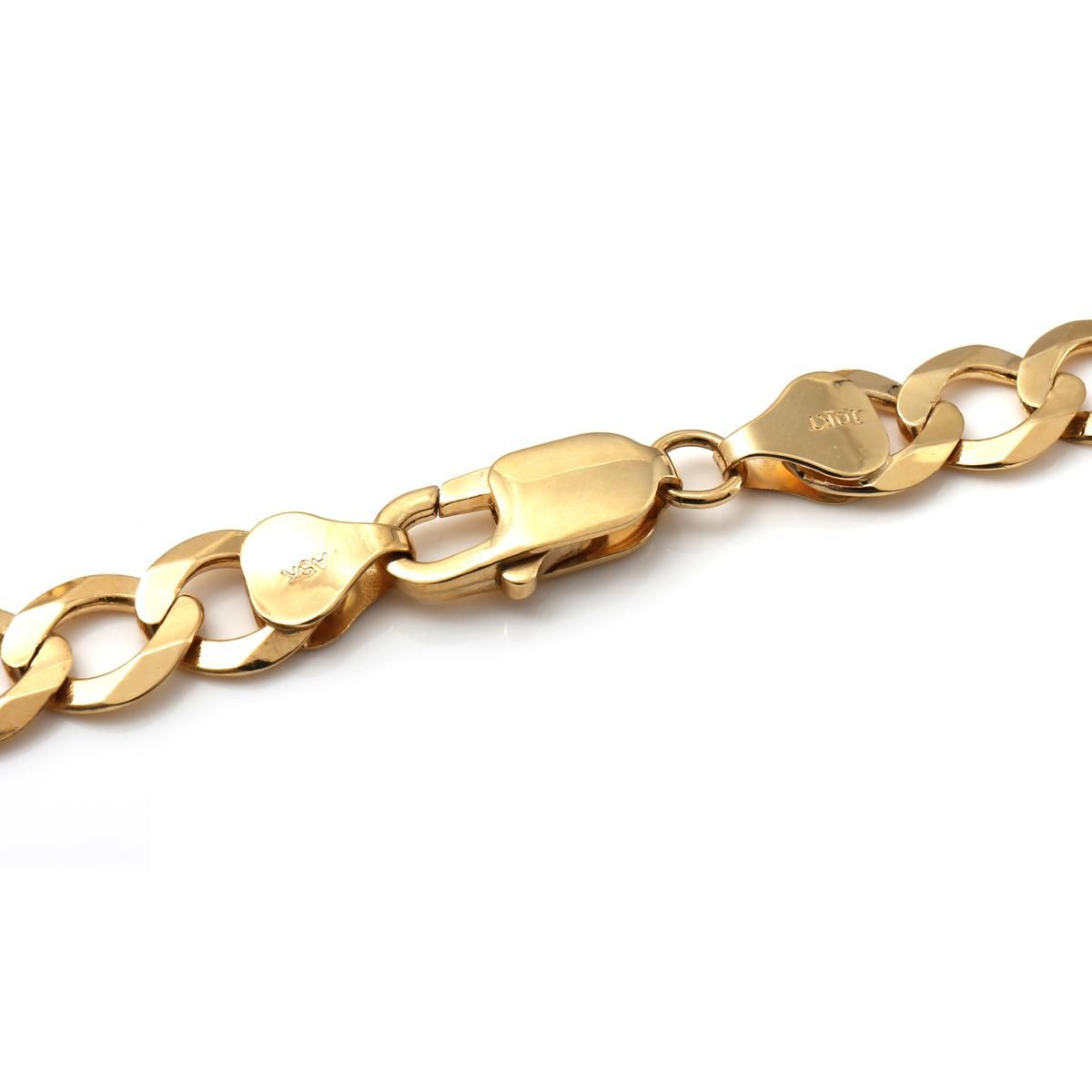 avalanche 10k gold ブレスレット　キューバンチェーン 10K イエローゴールド キューバンブレスレット 幅3.5mm 19cm