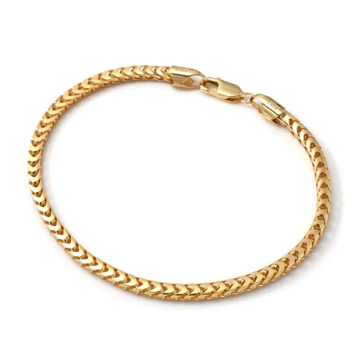 10K イエローゴールド フランクリンブレスレット 幅3mm 20cm 10K イエローゴールド フランクリンブレスレット 幅3mm 20cm