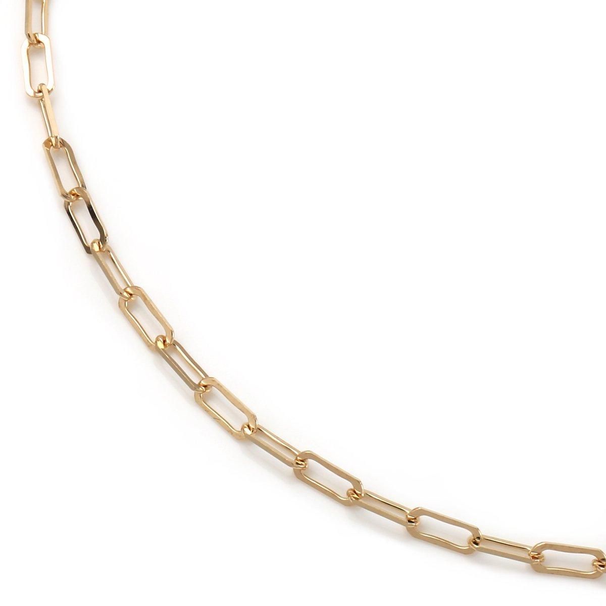 10K イエローゴールド ペーパークリップネックレス 幅2.2mm 41cm 10K イエローゴールド ペーパークリップネックレス 幅2.2mm 41cm
