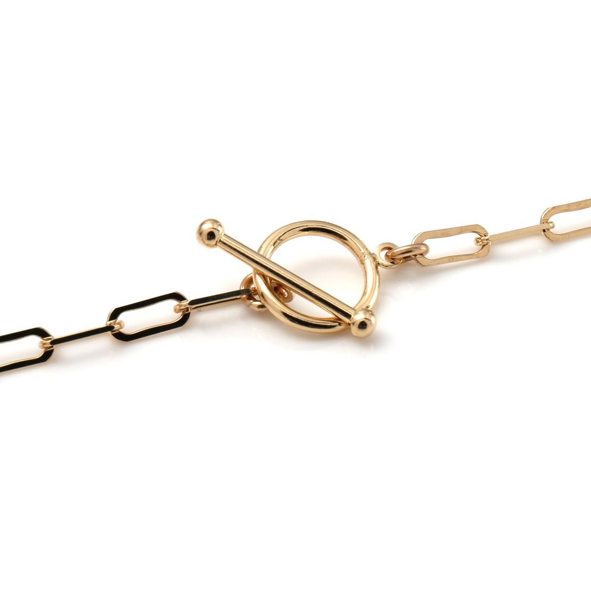 10K イエローゴールド ペーパークリップブレスレット 幅2mm 16cm 10K イエローゴールド ペーパークリップブレスレット 幅2mm 16cm