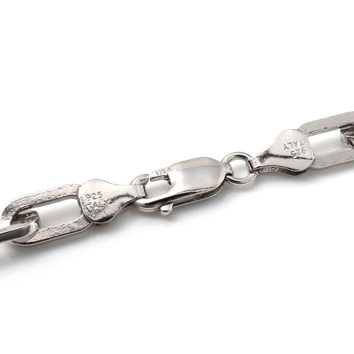 シルバー ペーパークリップブレスレット 幅6mm 20cmACH950-8