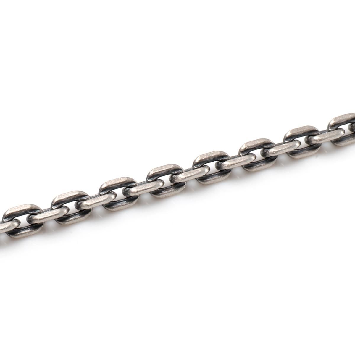 シルバー アズキネックレス 幅2.5mm 45cm-55cm いぶし加工 シルバー アズキネックレス 幅2.5mm 45cm-55cm いぶし加工