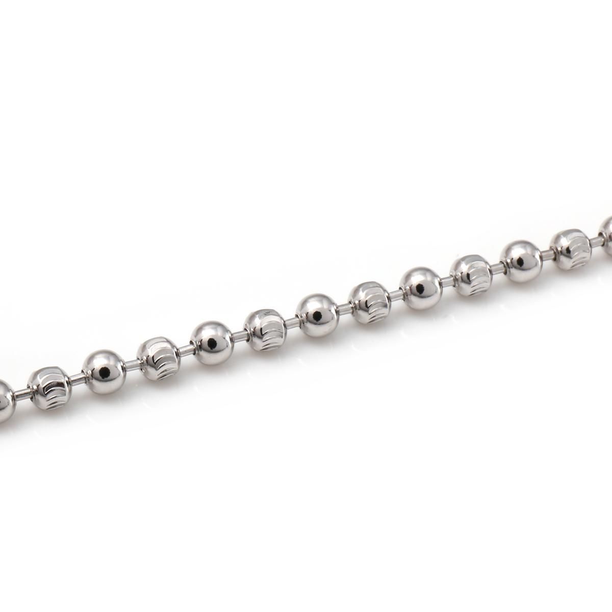シルバー ムーンカットボールアンクレット 幅2.5mm 23cm-26cm シルバー ムーンカットボールアンクレット 幅2.5mm 23cm-26cm