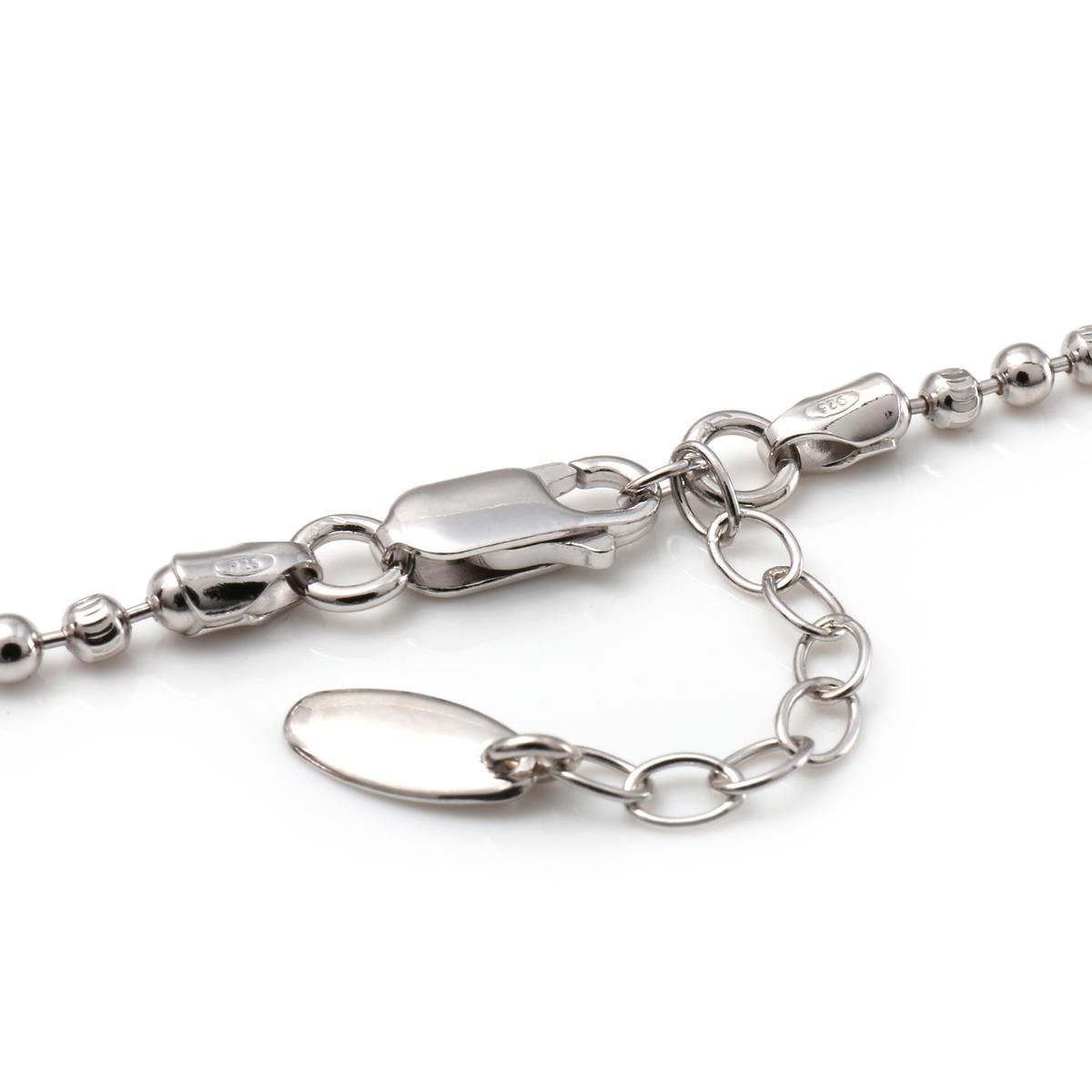 シルバー ムーンカットボールアンクレット 幅2.5mm 23cm-26cm シルバー ムーンカットボールアンクレット 幅2.5mm 23cm-26cm