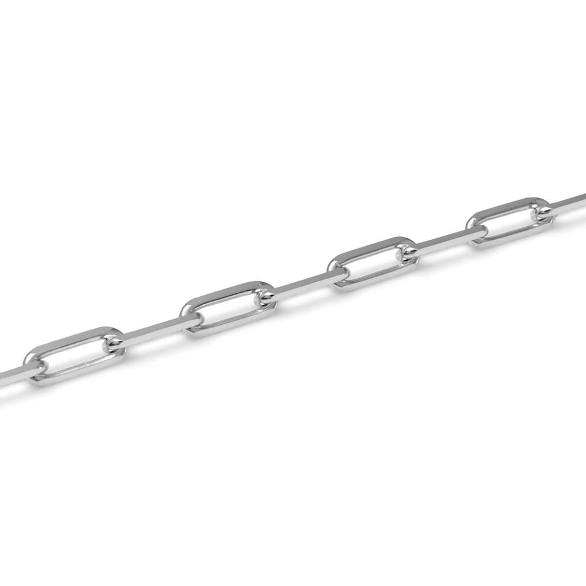 シルバー ペーパークリップアンクレット 幅3mm 25cm SUMP-2306