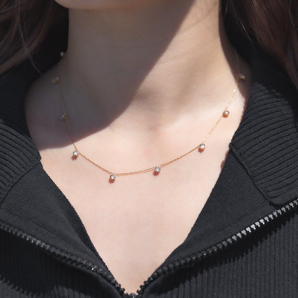 ダイヤモンド 18K イエローゴールド ネックレス&ペンダント 45cm ダイヤモンド 18K イエローゴールド ネックレス&ペンダント 45cm