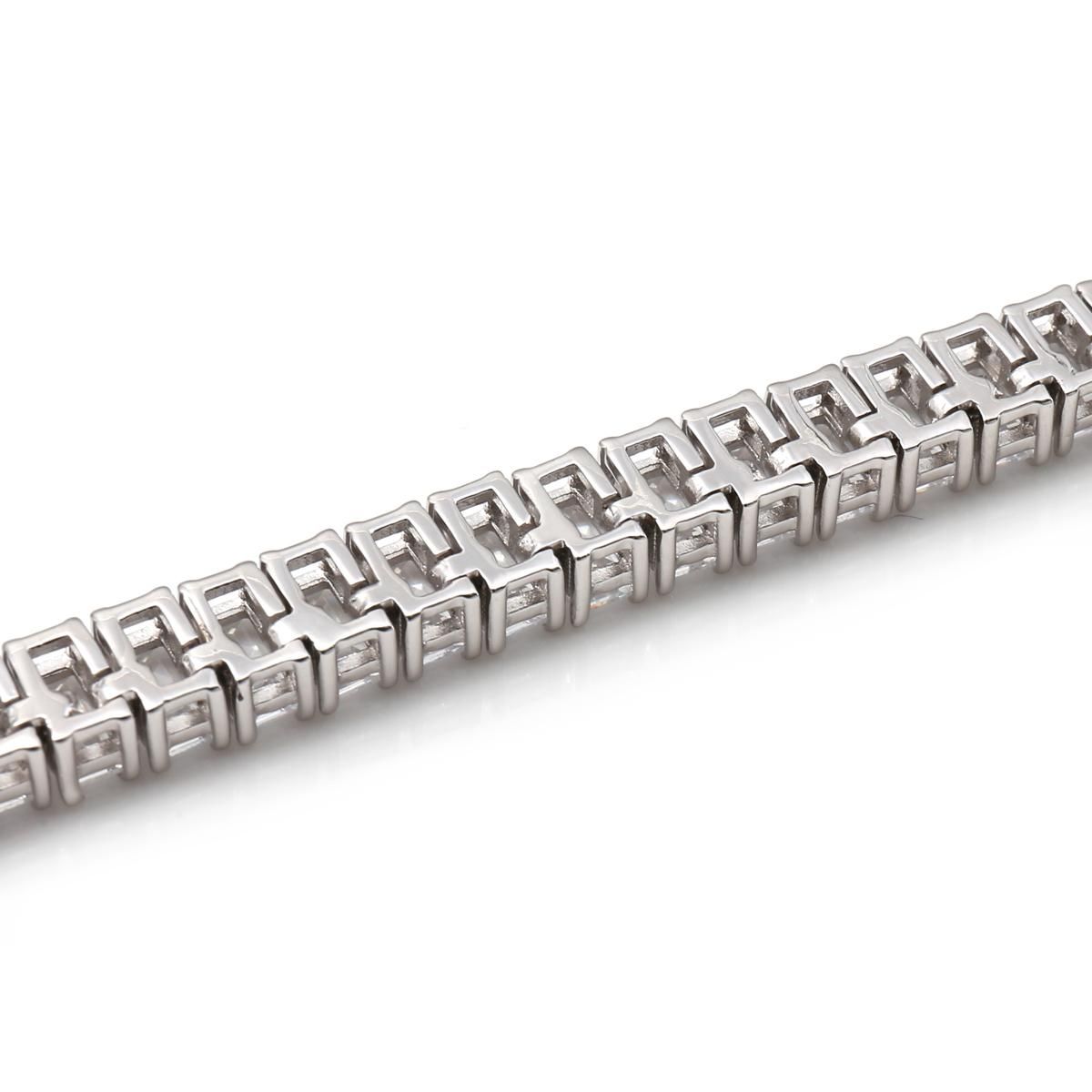 シルバー テニスブレスレット 幅6mm 18cm-19cm AEB001-6X4MM シルバー テニスブレスレット 幅6mm 18cm-19cm AEB001-6X4MM