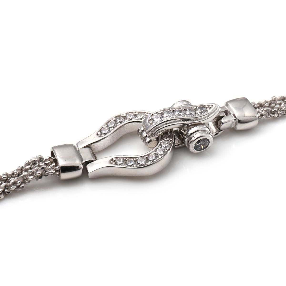シルバー ブレスレット 幅3.5mm 17cm-19cm BF7029-RH シルバー ブレスレット 幅3.5mm 17cm-19cm BF7029-RH