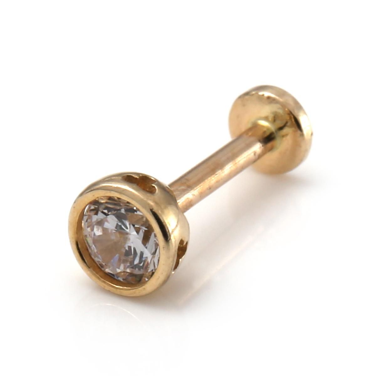 14K イエローゴールド ボディピアス PL001-3mm - AVALANCHE 14K イエローゴールド ボディピアス PL001-3mm - AVALANCHE