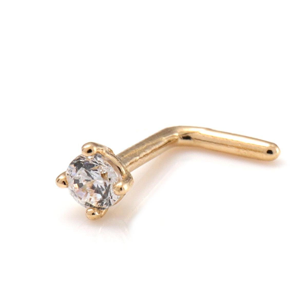 14K イエローゴールド ノーズピアス(鼻ピアス) KPN022-2MM 14K イエローゴールド ノーズピアス(鼻ピアス) KPN022-2MM