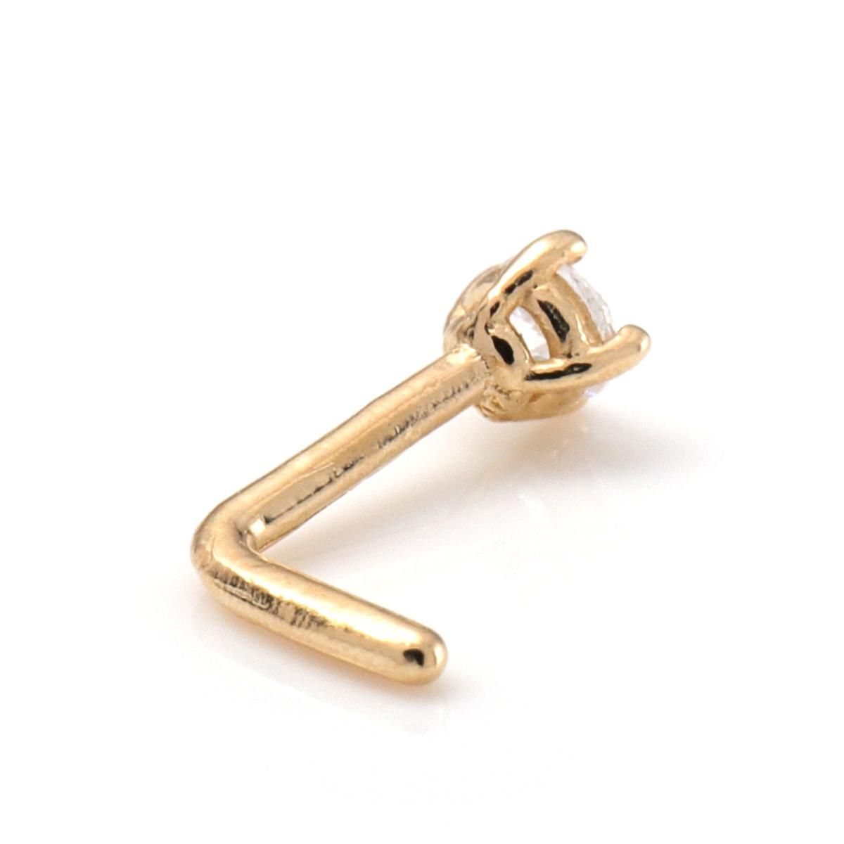14K イエローゴールド ノーズピアス(鼻ピアス) KPN022-2MM 14K イエローゴールド ノーズピアス(鼻ピアス) KPN022-2MM