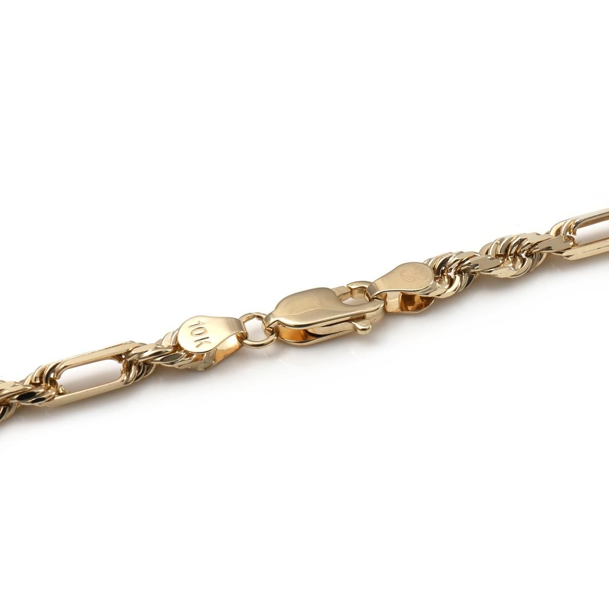 10K イエローゴールド フィガロープネックレス 幅3.8mm 50cm 10K イエローゴールド フィガロープネックレス 幅3.8mm 50cm