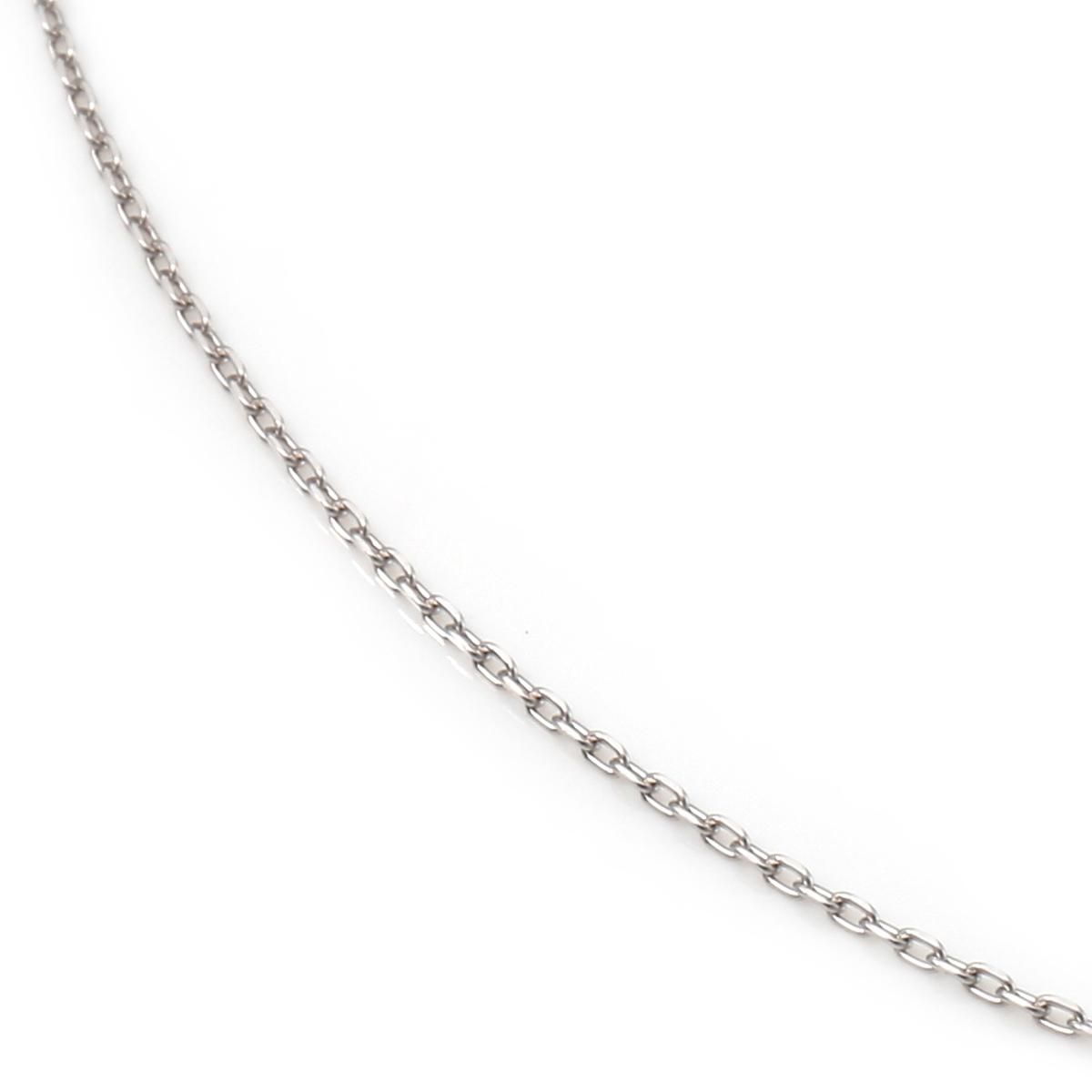 10K ホワイトゴールド アズキネックレス 幅0.7mm 40cm アズキ0.21 10K ホワイトゴールド アズキネックレス 幅0.7mm 40cm アズキ0.21