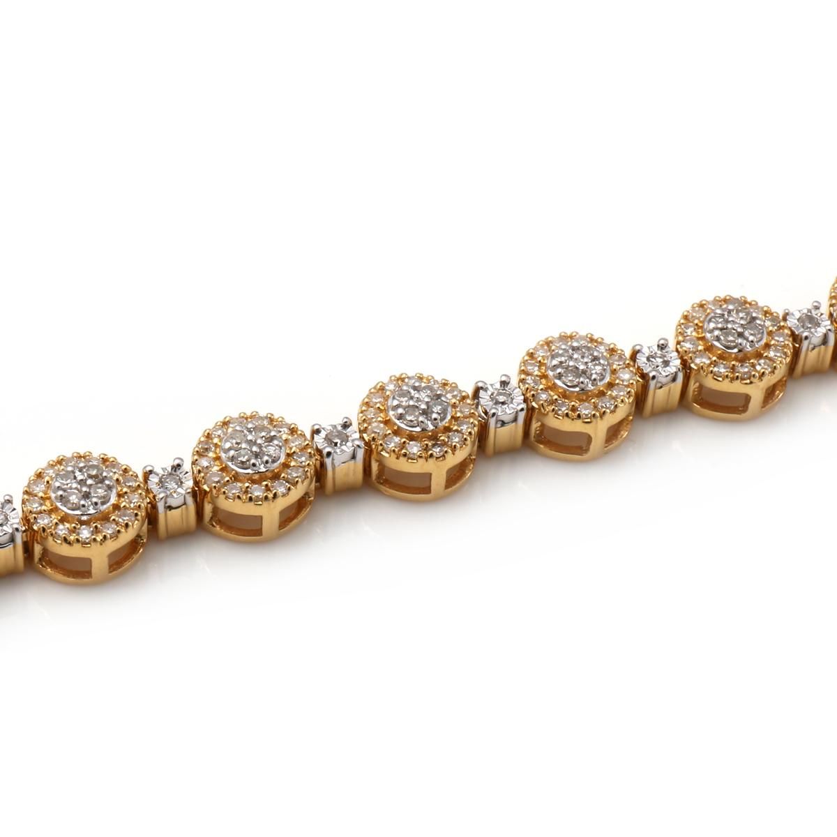 ダイヤモンド 10K イエローゴールド ブレスレット 幅5.8mm 20cm ダイヤモンド 10K イエローゴールド ブレスレット 幅5.8mm 20cm