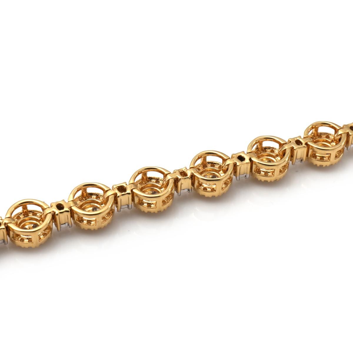 ダイヤモンド 10K イエローゴールド ブレスレット 幅5.8mm 20cm ダイヤモンド 10K イエローゴールド ブレスレット 幅5.8mm 20cm