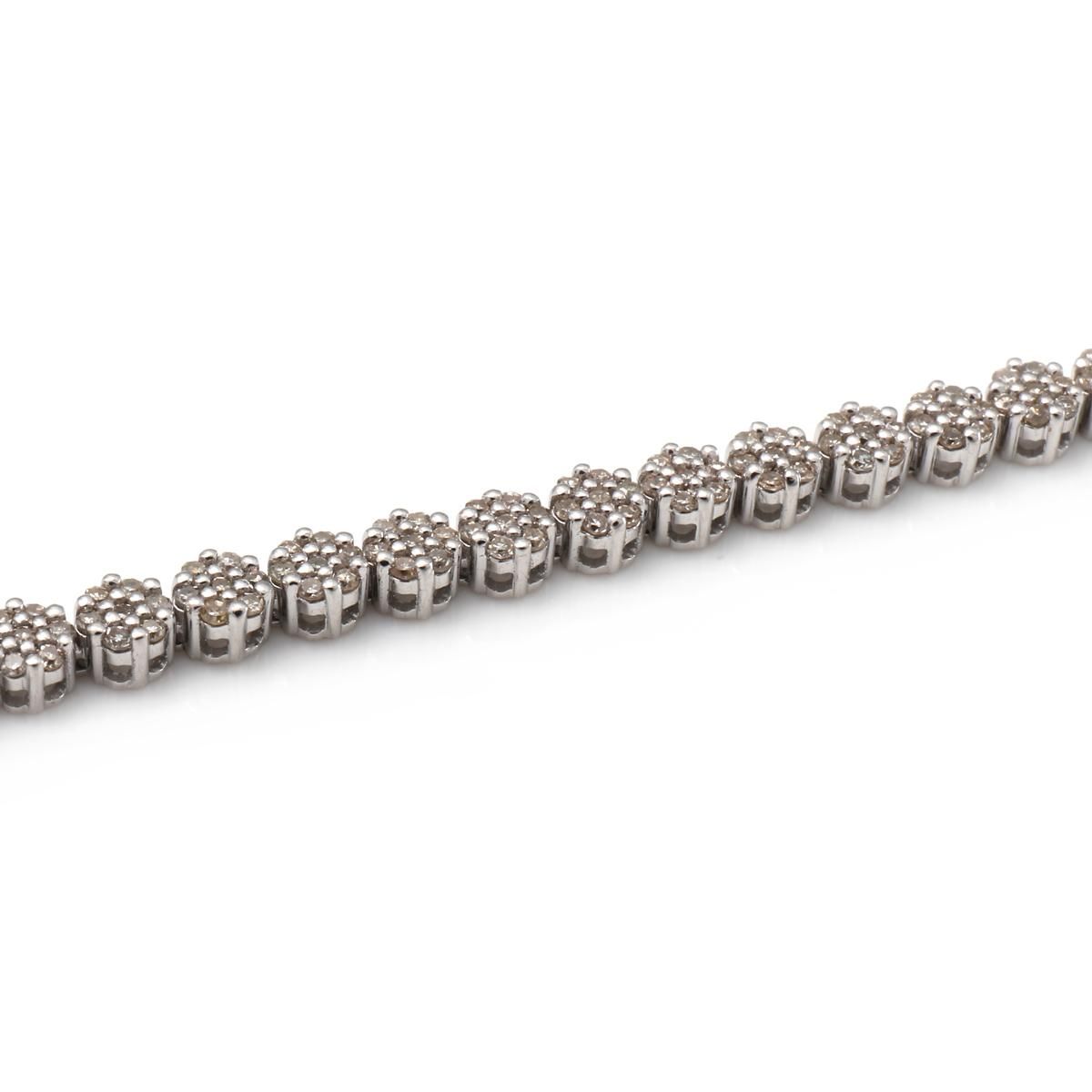 10K ホワイトゴールド フィガロープブレスレット 幅2.8mm 19cm