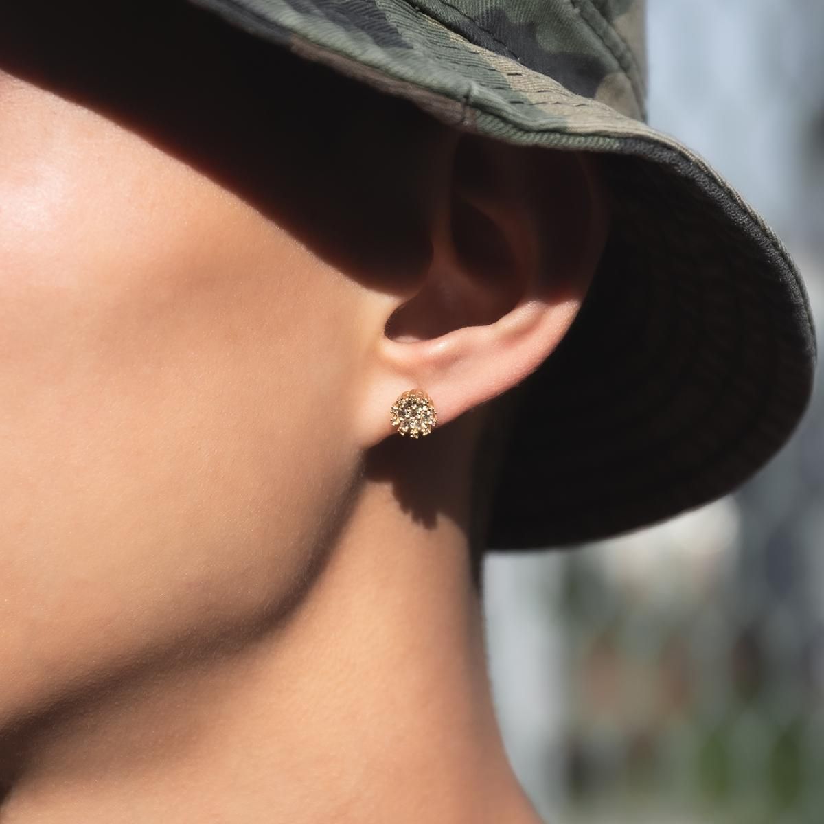 ダイヤモンド 10K イエローゴールド ピアス 8mm A0126047-ALY