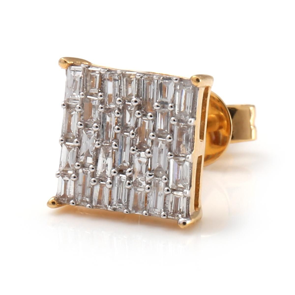 ダイヤモンド 14K イエローゴールド ピアス 8mm E2221 - AVALANCHE 