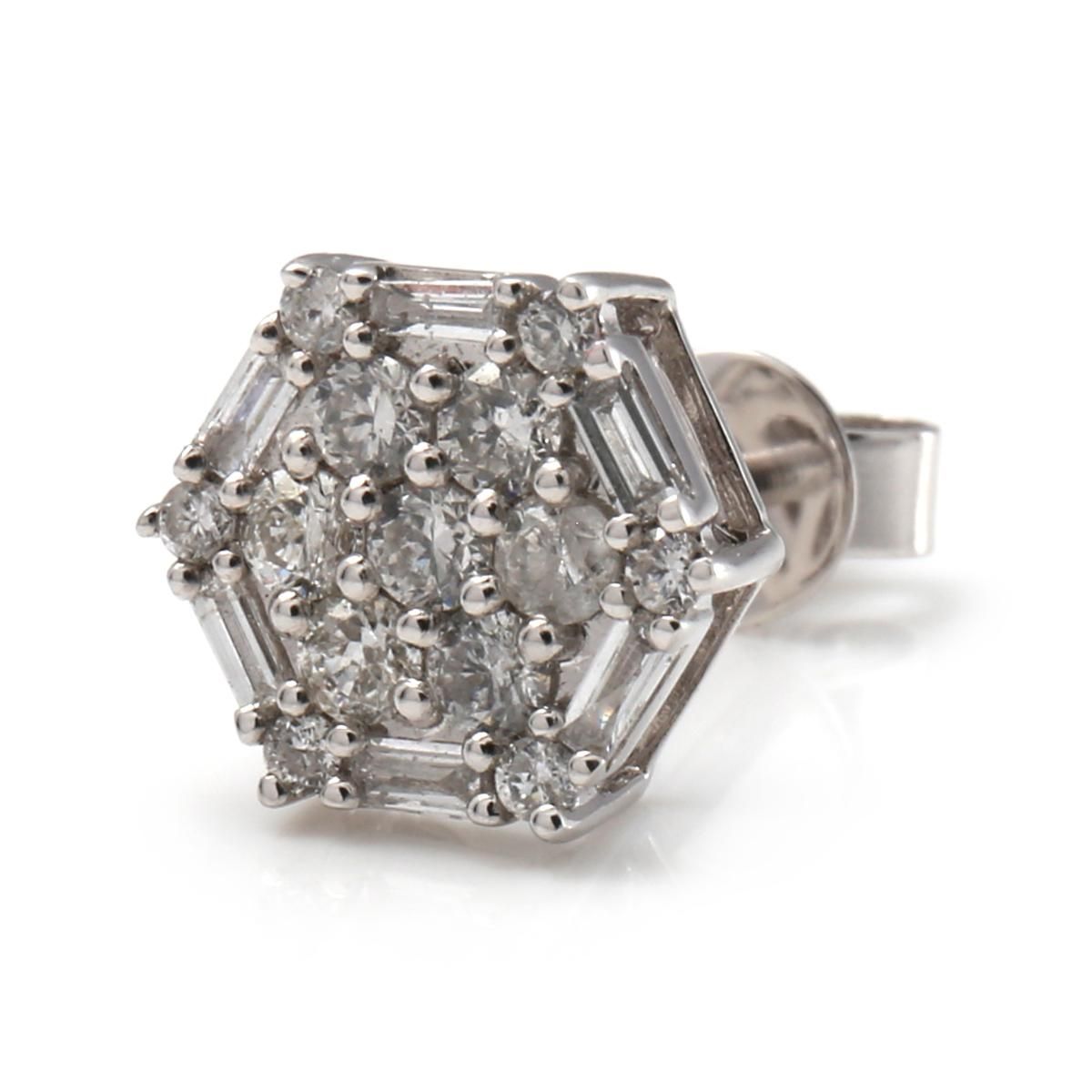 ダイヤモンド 10K ホワイトゴールド ピアス A0125743-WG ダイヤモンド 10K ホワイトゴールド ピアス A0125743-WG