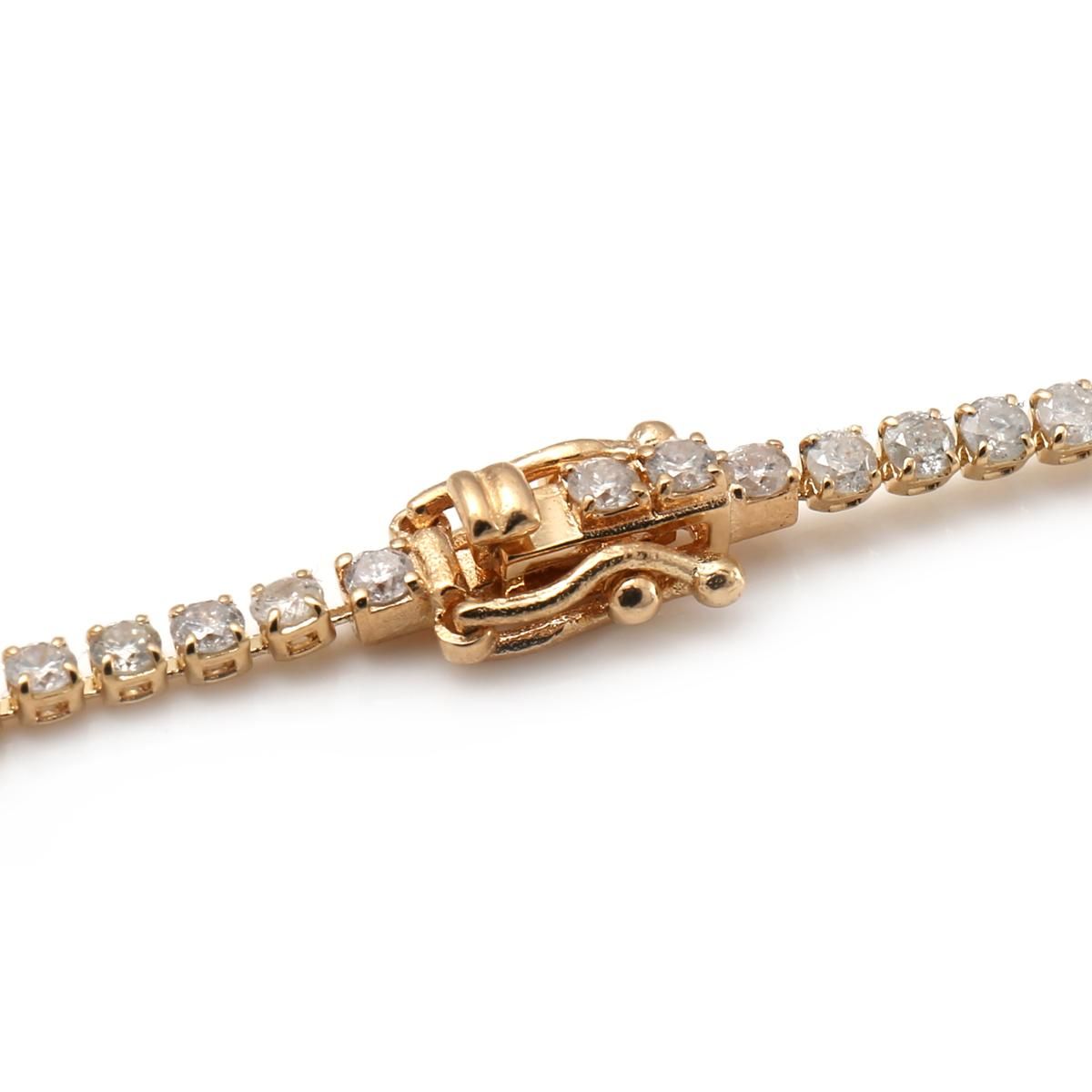 ダイヤモンド 18K イエローゴールド テニスブレスレット 幅1.8mm ダイヤモンド 18K イエローゴールド テニスブレスレット 幅1.8mm