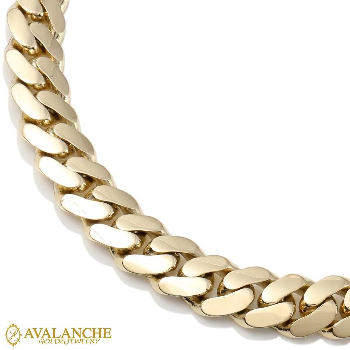 定価30.5万AVALANCHE10Kイエローゴールドマイアミネックレス55cm