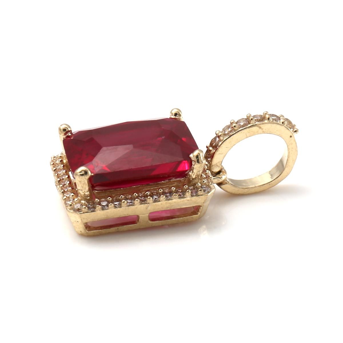 売れ筋がひクリスマスプレゼント！ 10K イエローゴールド AVALANCHE - TC-024-RED ペンダント アクセサリー