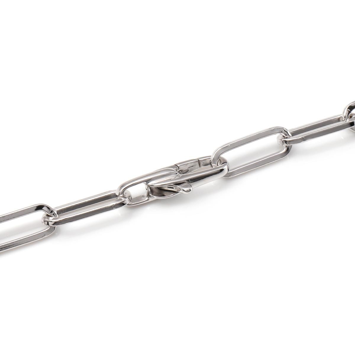シルバー ペーパークリップネックレス 幅6mm 51cm CF9014-RH