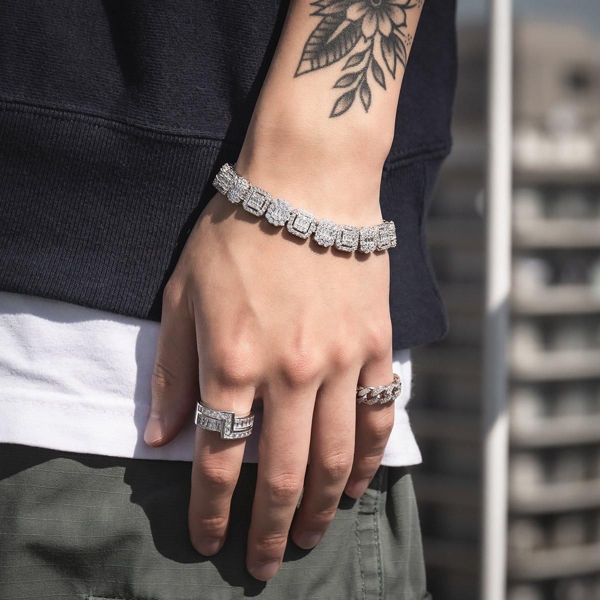 【予約販売】本 ブレスレット シルバー 幅10.2mm AVALANCHE - 19cm-21cm アクセサリー