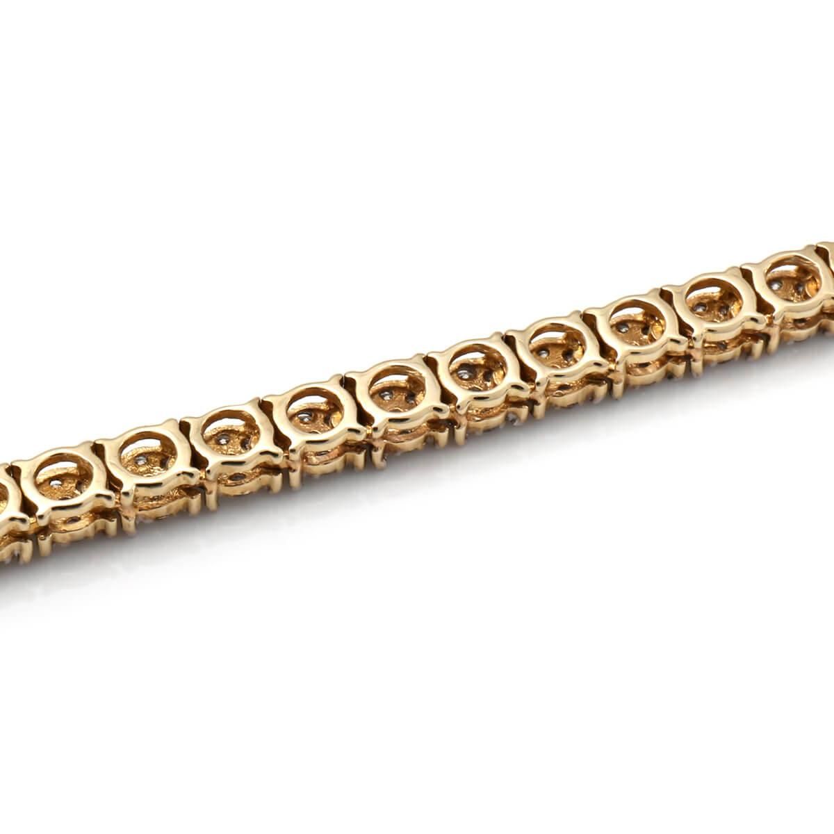 ダイヤモンド 14K イエローゴールド ブレスレット 幅3.5mm 19cm ダイヤモンド 14K イエローゴールド ブレスレット 幅3.5mm 19cm
