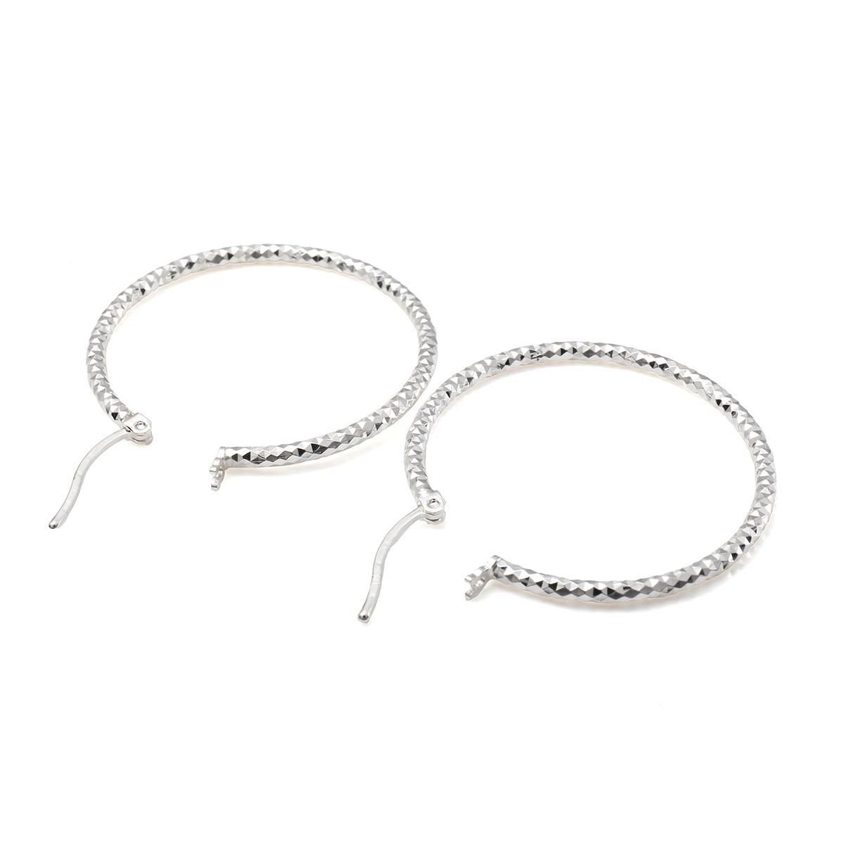 AVALANCHE ロープピアス 10K ホワイトゴールド ピアス 13mm - AVALANCHE OFFICIAL STORE