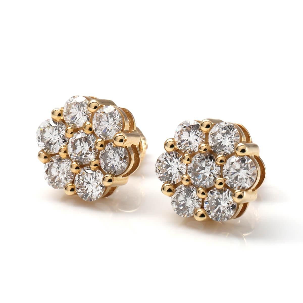 ダイヤモンド 14K イエローゴールド ピアス - AVALANCHE OFFICIAL STORE