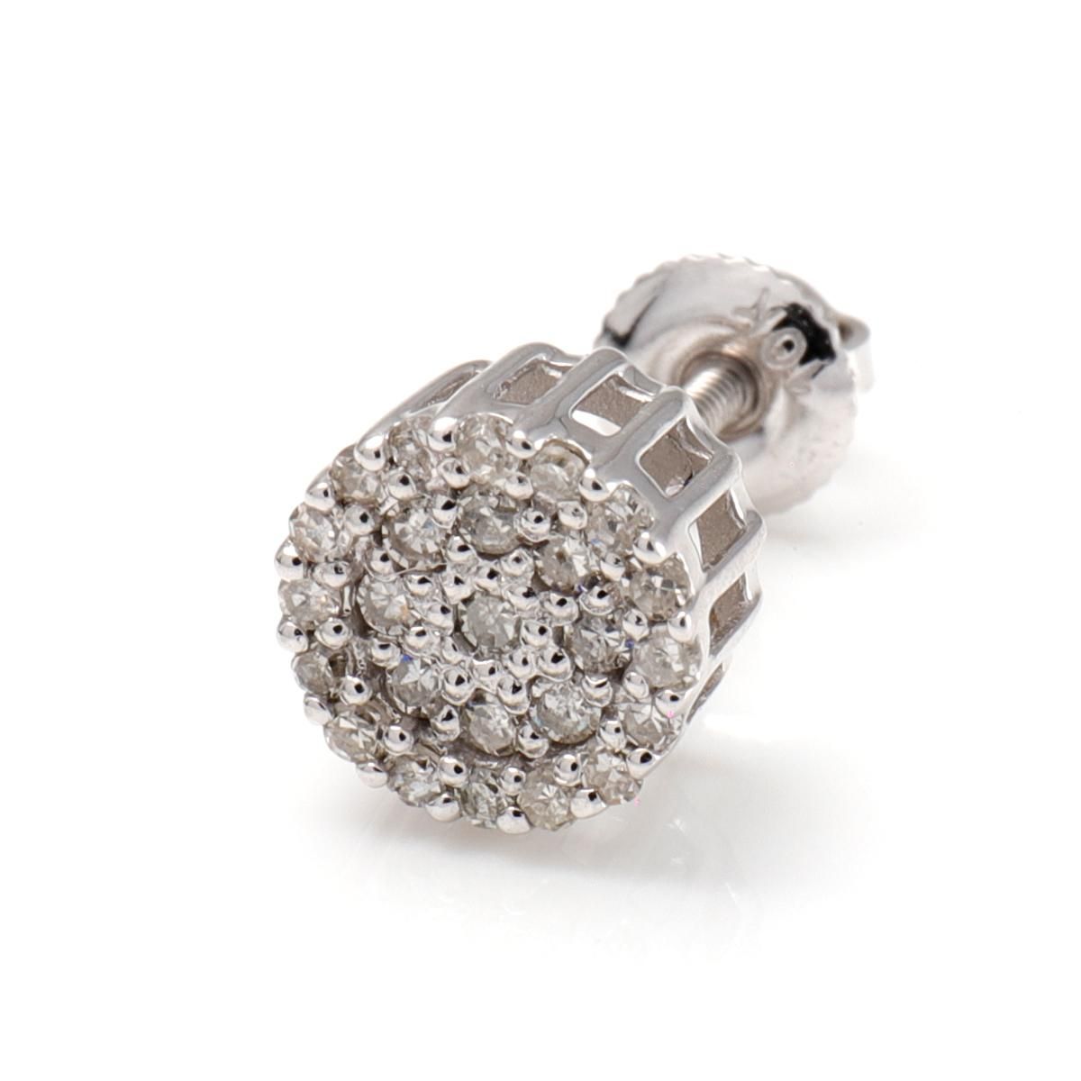 ダイヤモンド 10K ホワイトゴールド ピアス 7mm A0130067-WG