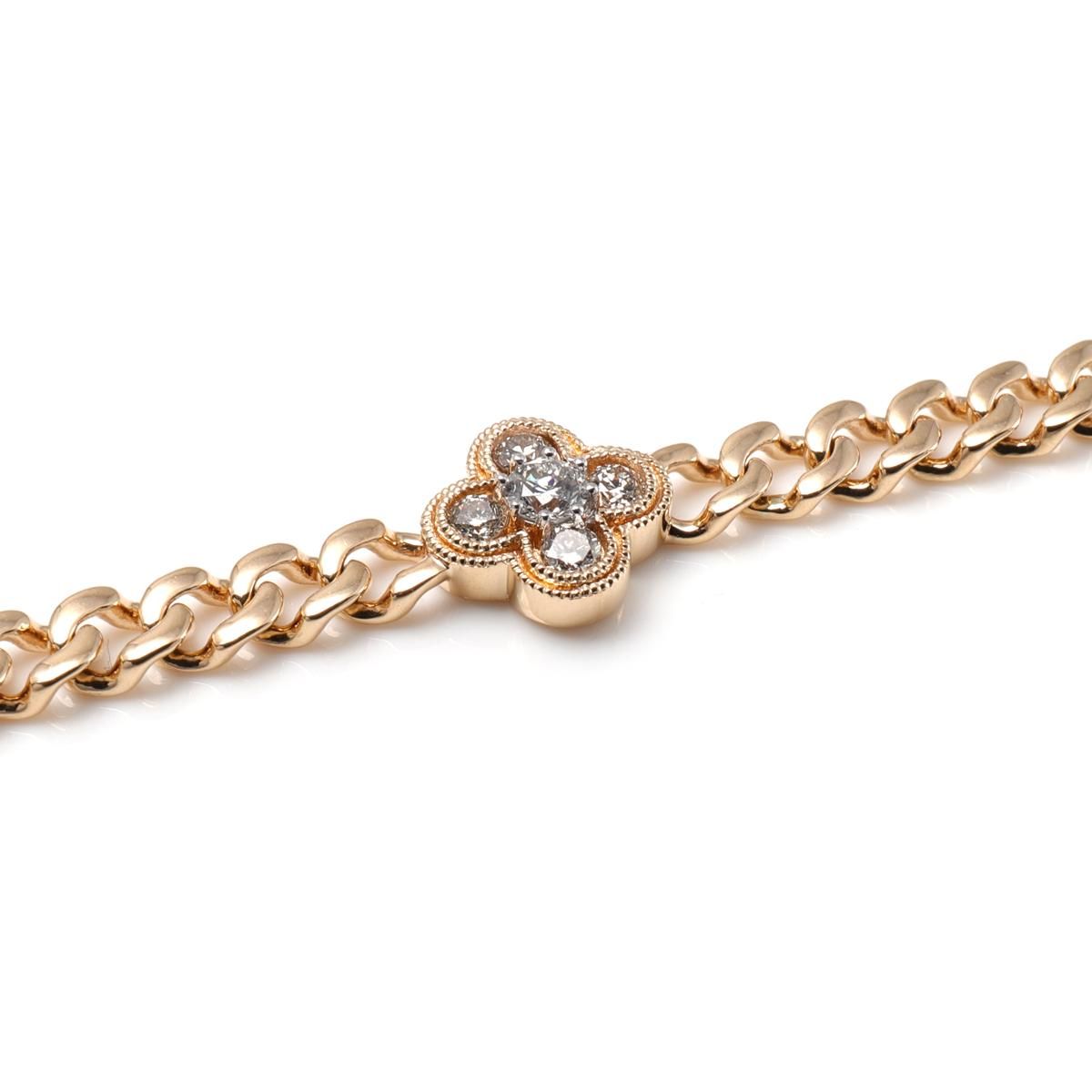 ダイヤモンド 14K イエローゴールド ブレスレット 幅8mm 18cm ダイヤモンド 14K イエローゴールド ブレスレット 幅8mm 18cm
