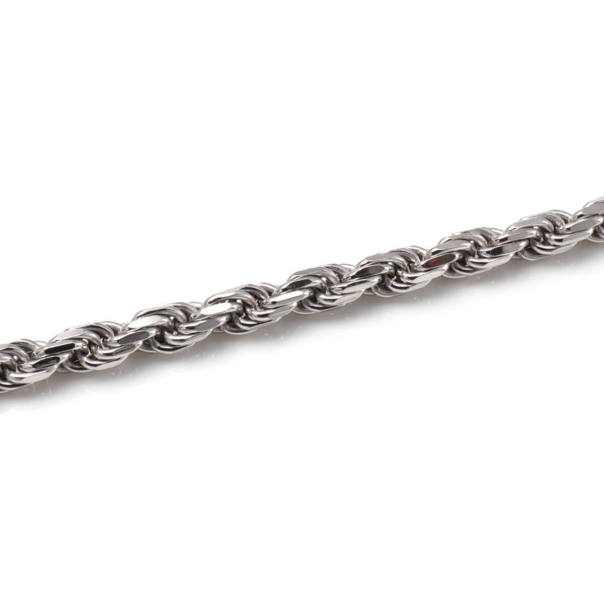 シルバー ロープネックレス 幅4.5mm 45cm-60cm 100HCMD