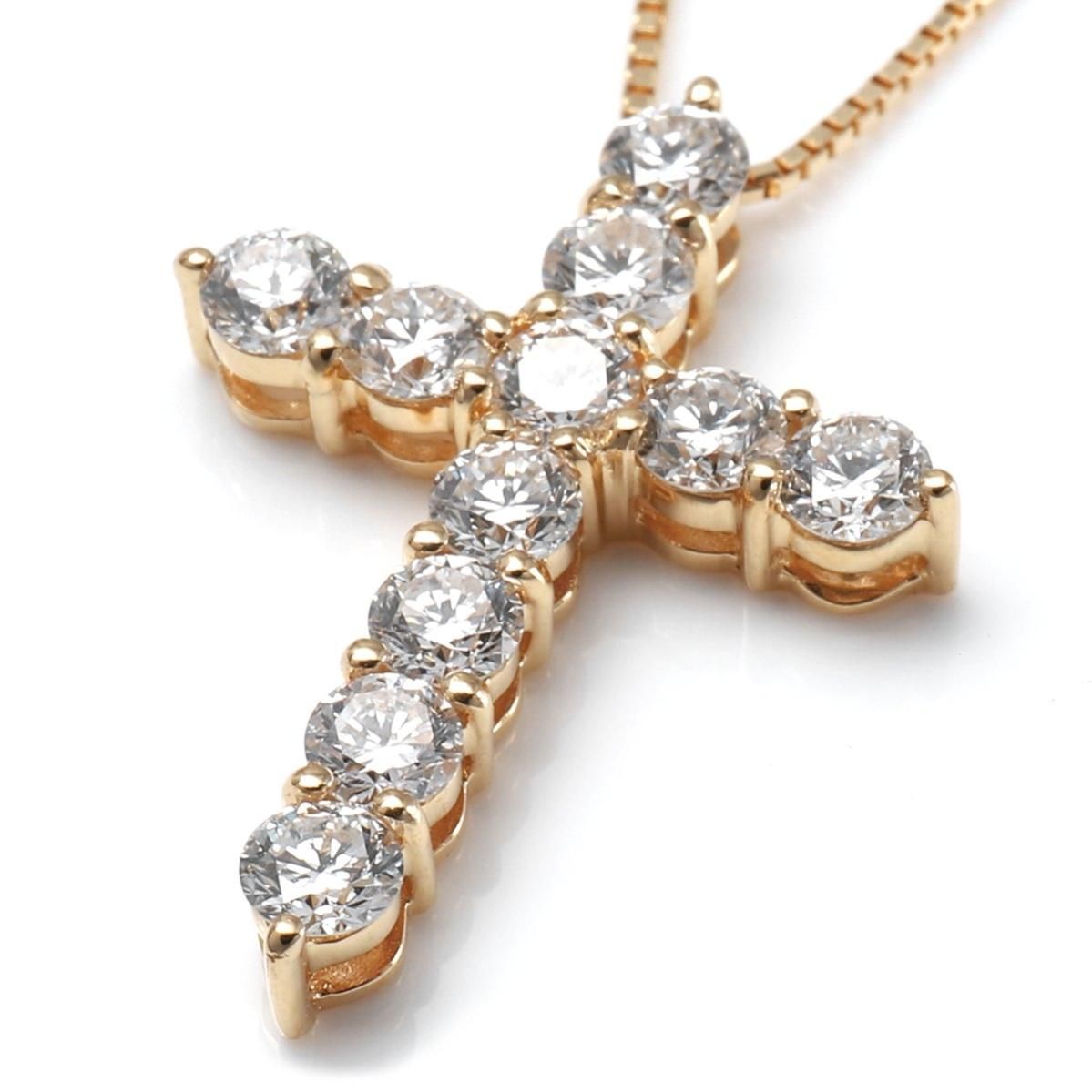 ダイヤモンド 18K イエローゴールド ネックレス&ペンダント 45cm ダイヤモンド 18K イエローゴールド ネックレス&ペンダント 45cm