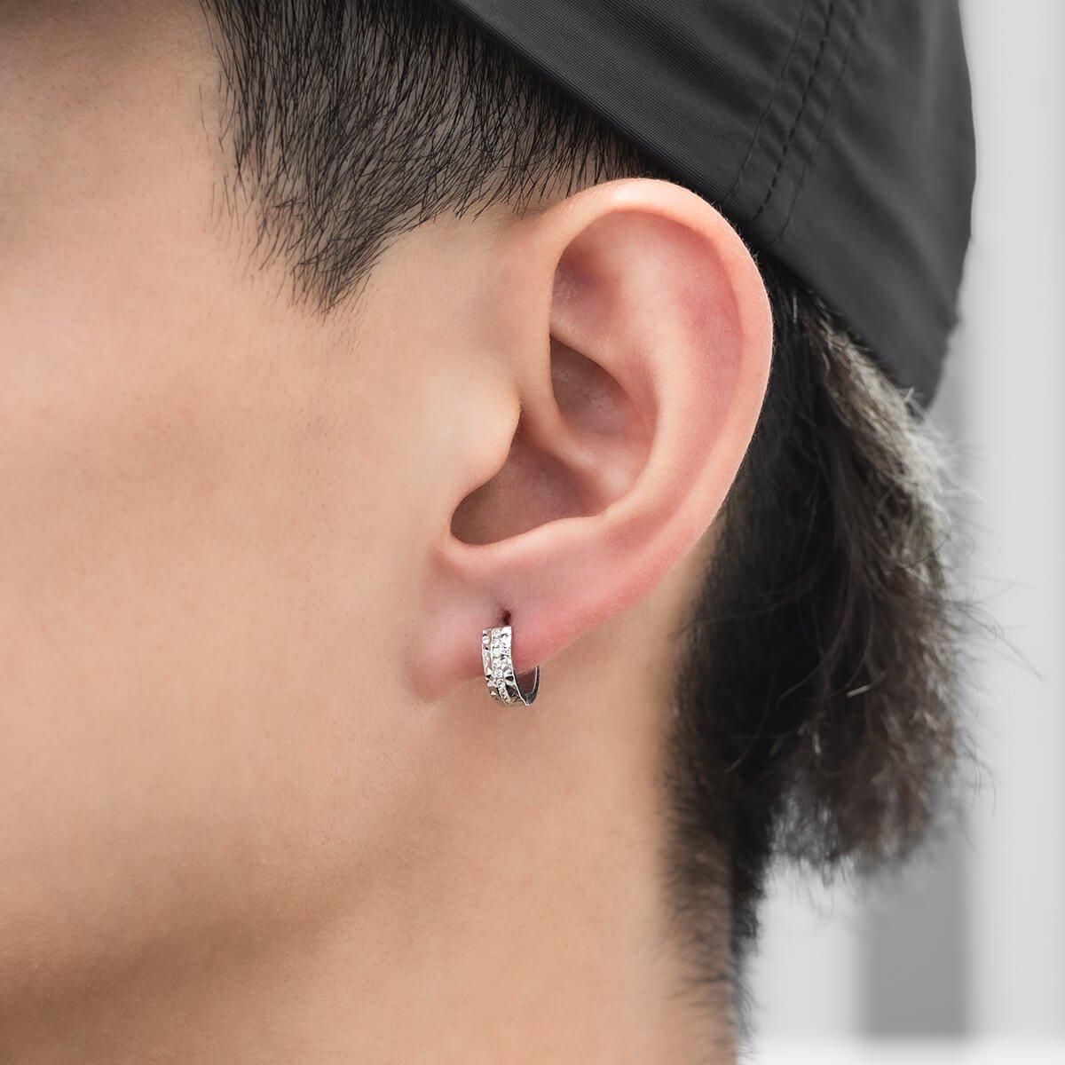 10K ホワイトゴールド ピアス 10.5mm - AVALANCHE OFFICIAL 10K ホワイトゴールド ピアス 10.5mm - AVALANCHE OFFICIAL