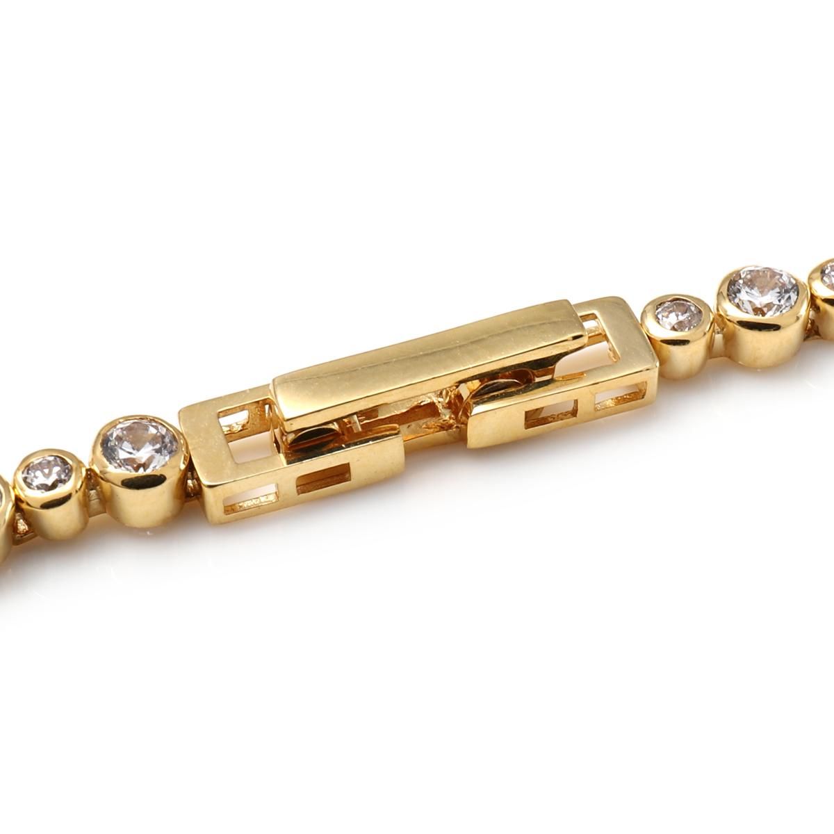10K イエローゴールド テニスブレスレット 幅3mm 18cm-19cm 10K イエローゴールド テニスブレスレット 幅3mm 18cm-19cm